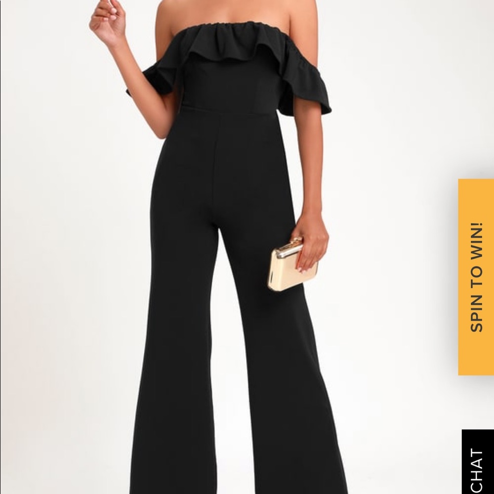 Lulus black jumpsuit NWT large